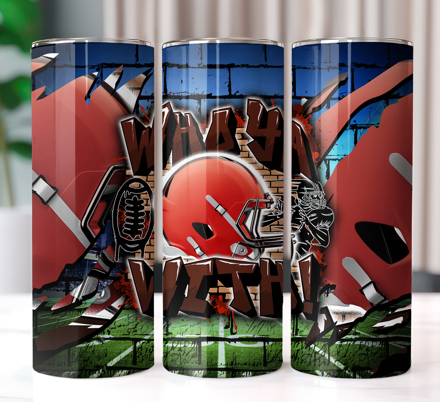 Football Sublimation 20oz Tumbler Images