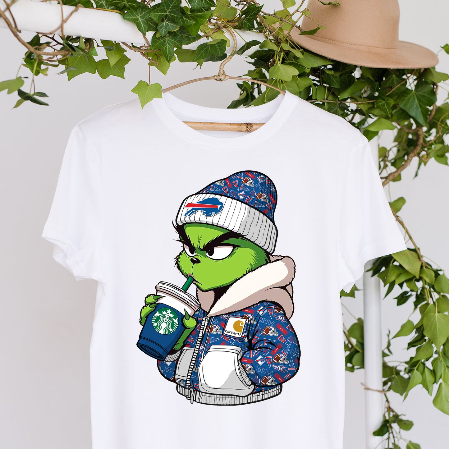 Christmas Grouch Football Sublimation T-Shirt Images / DTF