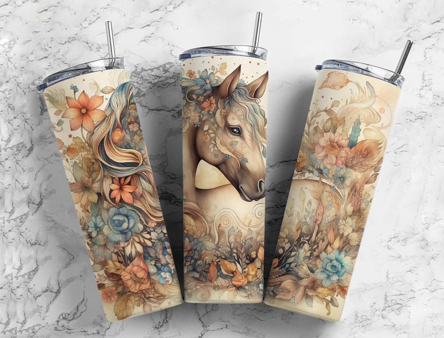 Horse 20oz Sublimation Tumbler Image