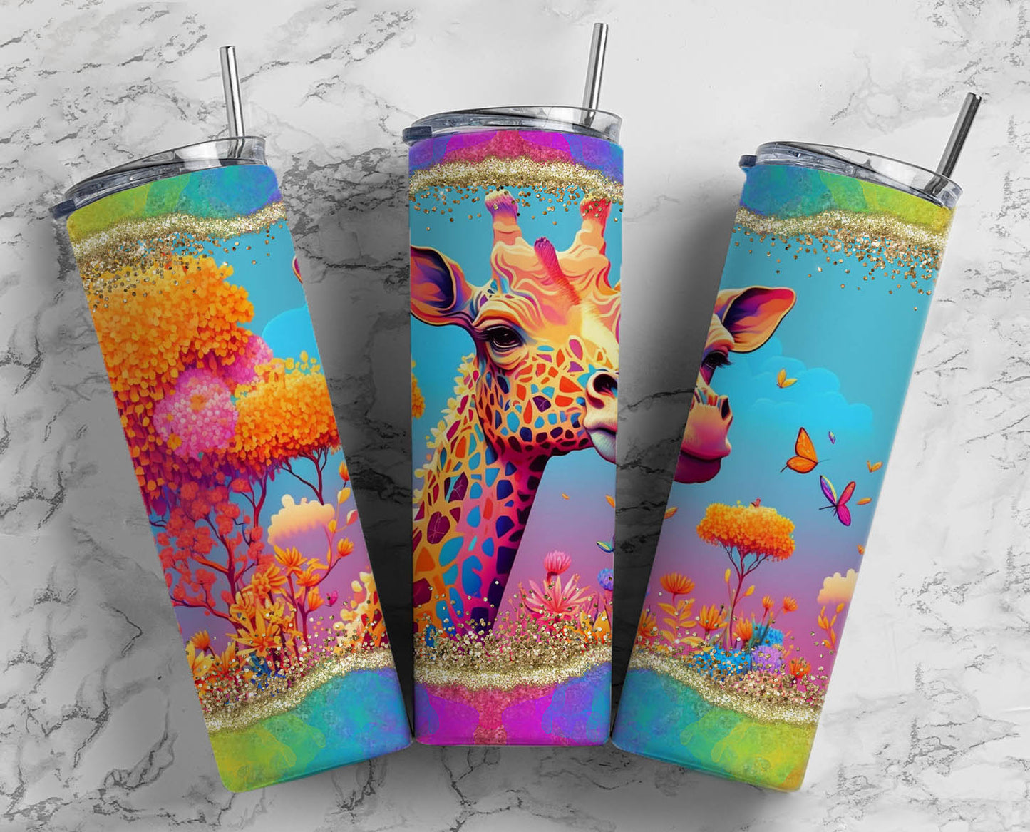 Giraffe 20oz Sublimation Tumbler Image