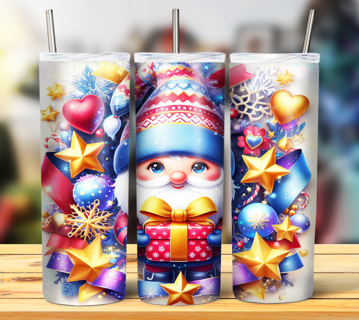 Christmas Gnomes Sublimation 20oz Images Bundle