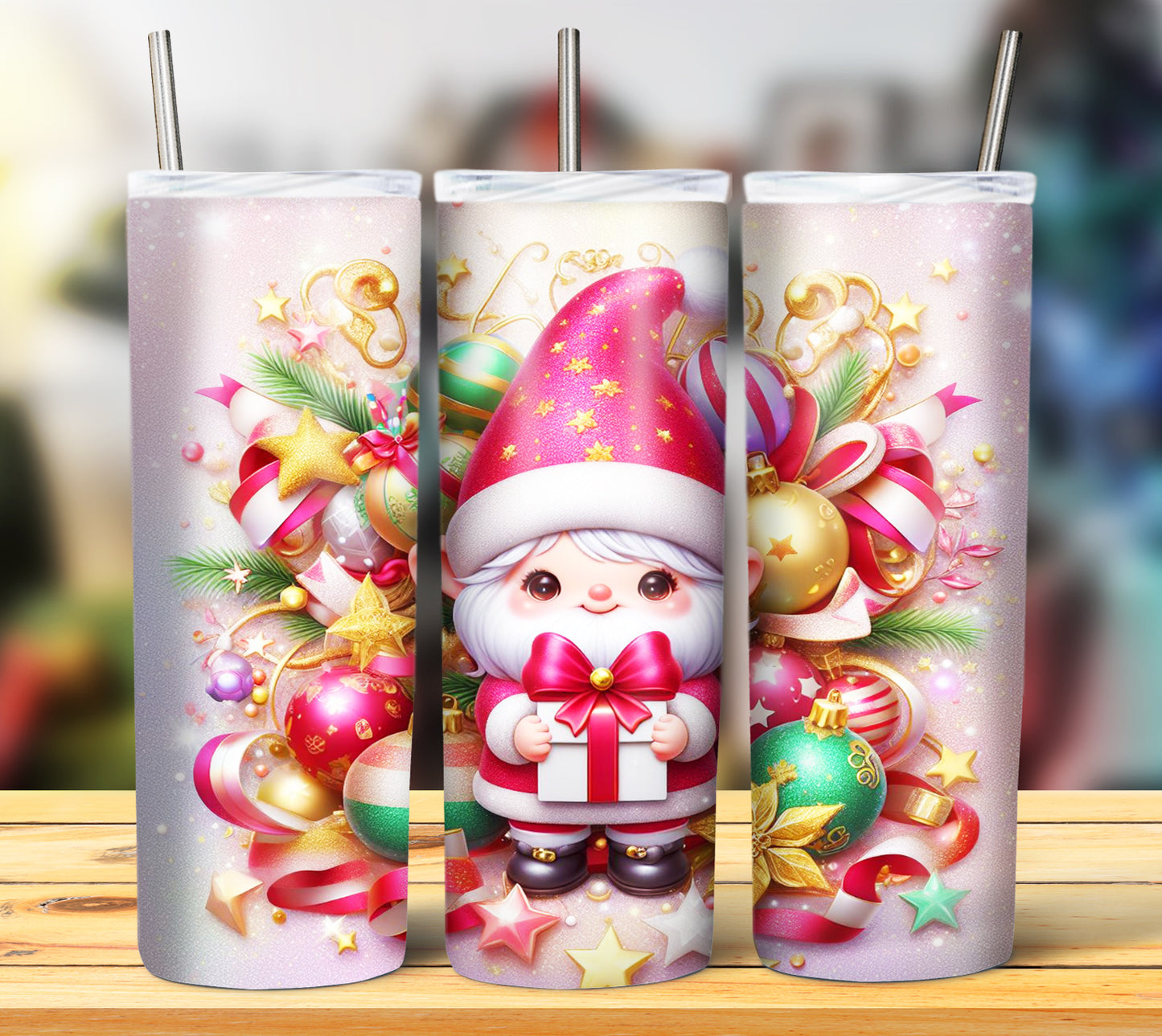 Christmas Gnomes Sublimation 20oz Images Bundle