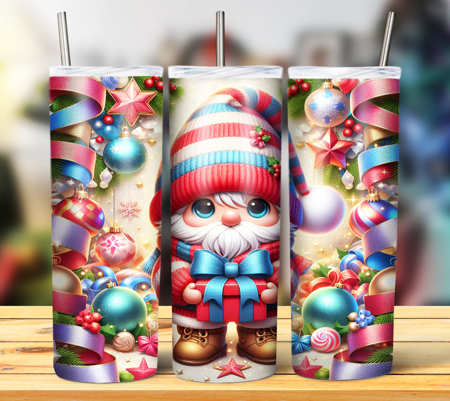 Christmas Gnomes Sublimation 20oz Images Bundle