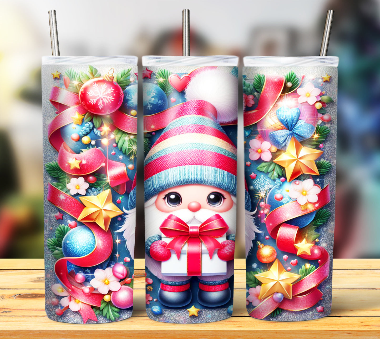 Christmas Gnomes Sublimation 20oz Images Bundle