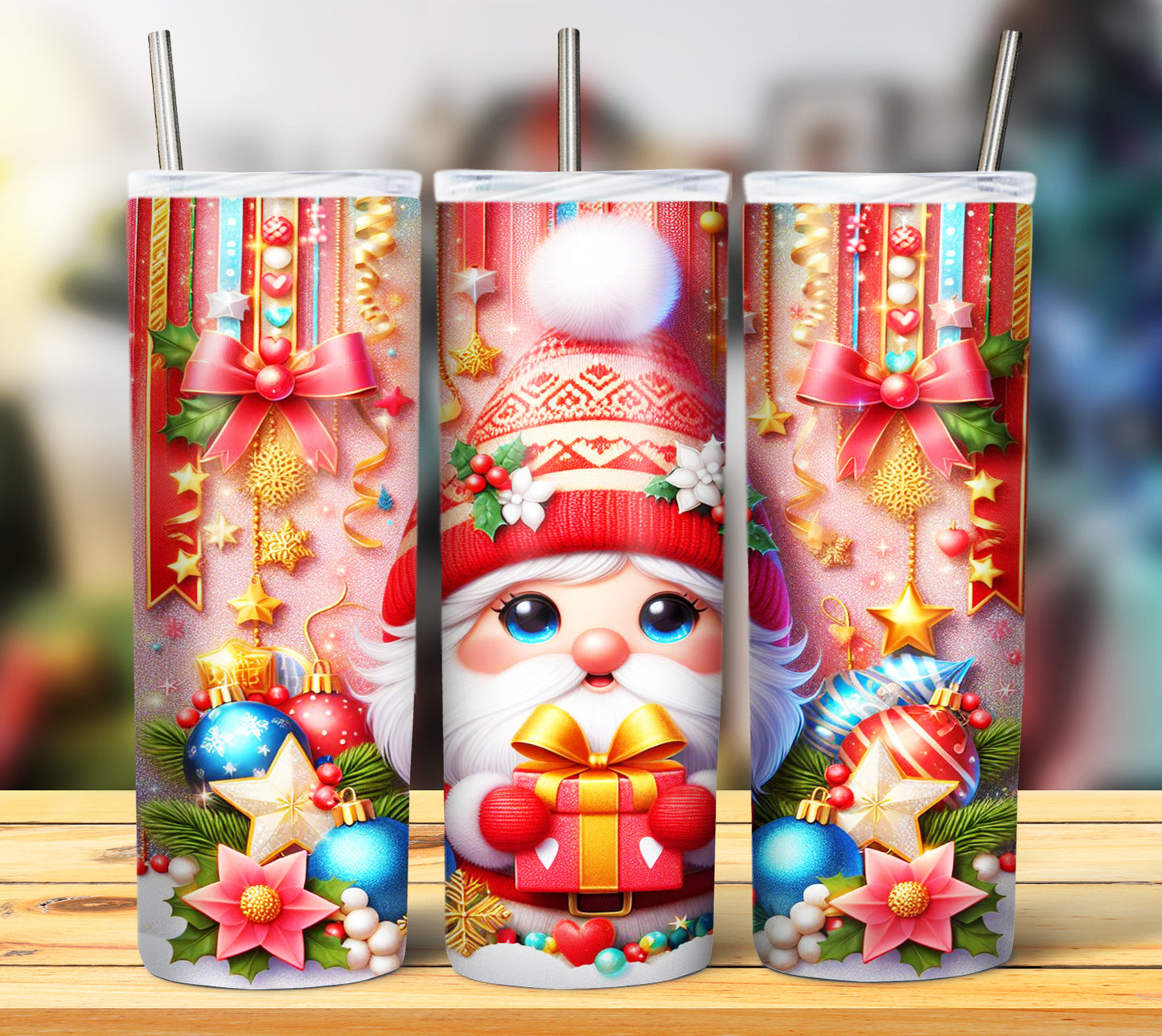 Christmas Gnomes Sublimation 20oz Images Bundle