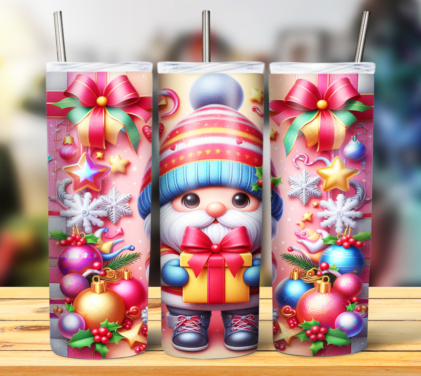 Christmas Gnomes Sublimation 20oz Images Bundle