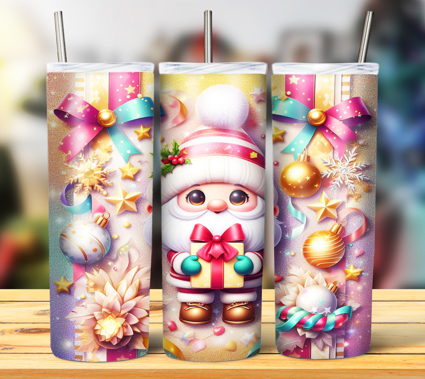 Christmas Gnomes Sublimation 20oz Images Bundle