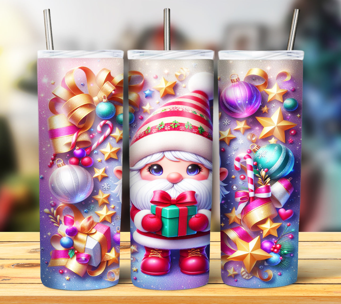 Christmas Gnomes Sublimation 20oz Images Bundle