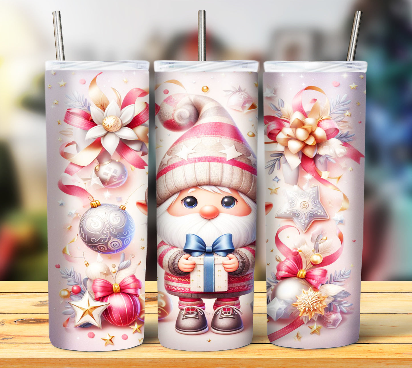 Christmas Gnomes Sublimation 20oz Images Bundle