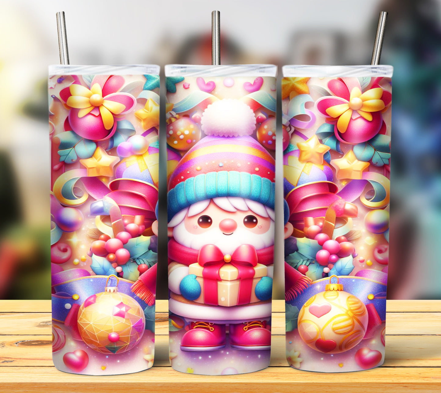 Christmas Gnomes Sublimation 20oz Images Bundle