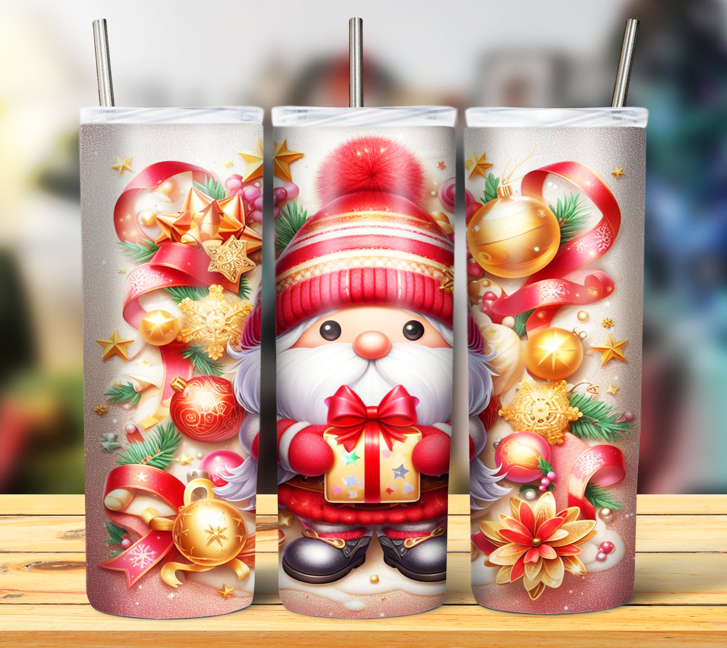 Christmas Gnomes Sublimation 20oz Images Bundle