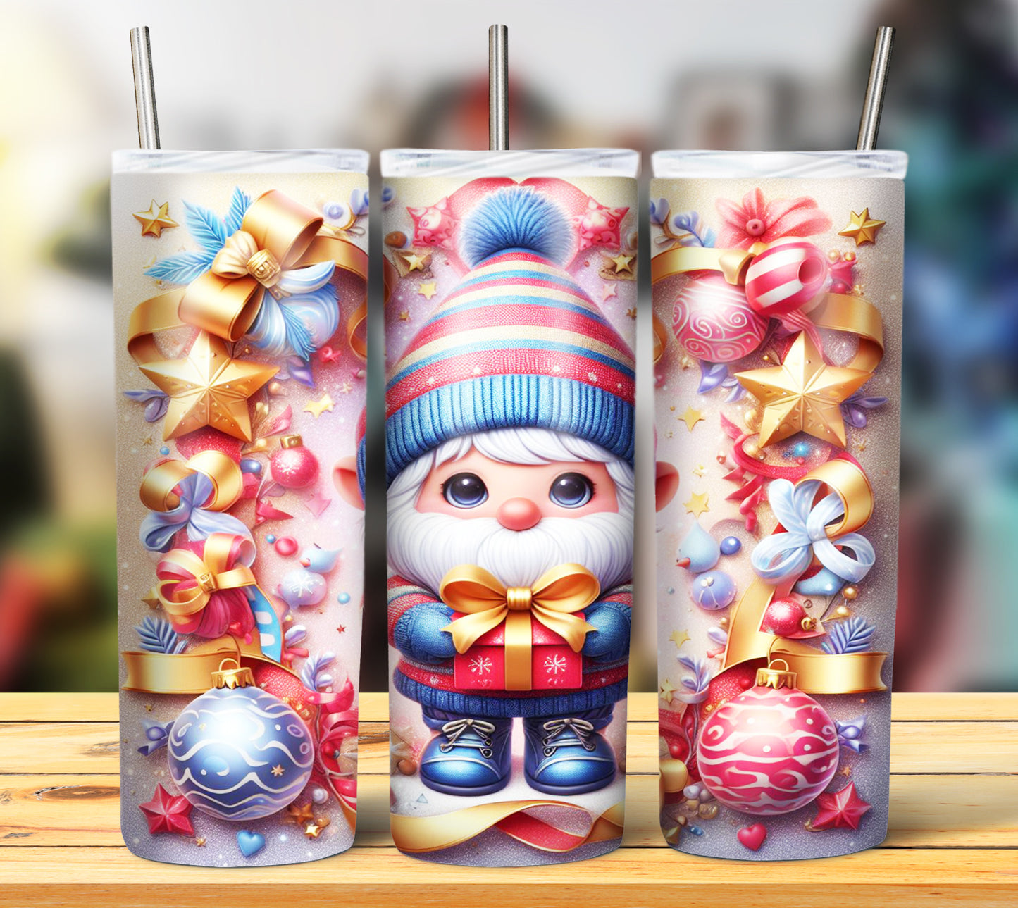 Christmas Gnomes Sublimation 20oz Images Bundle