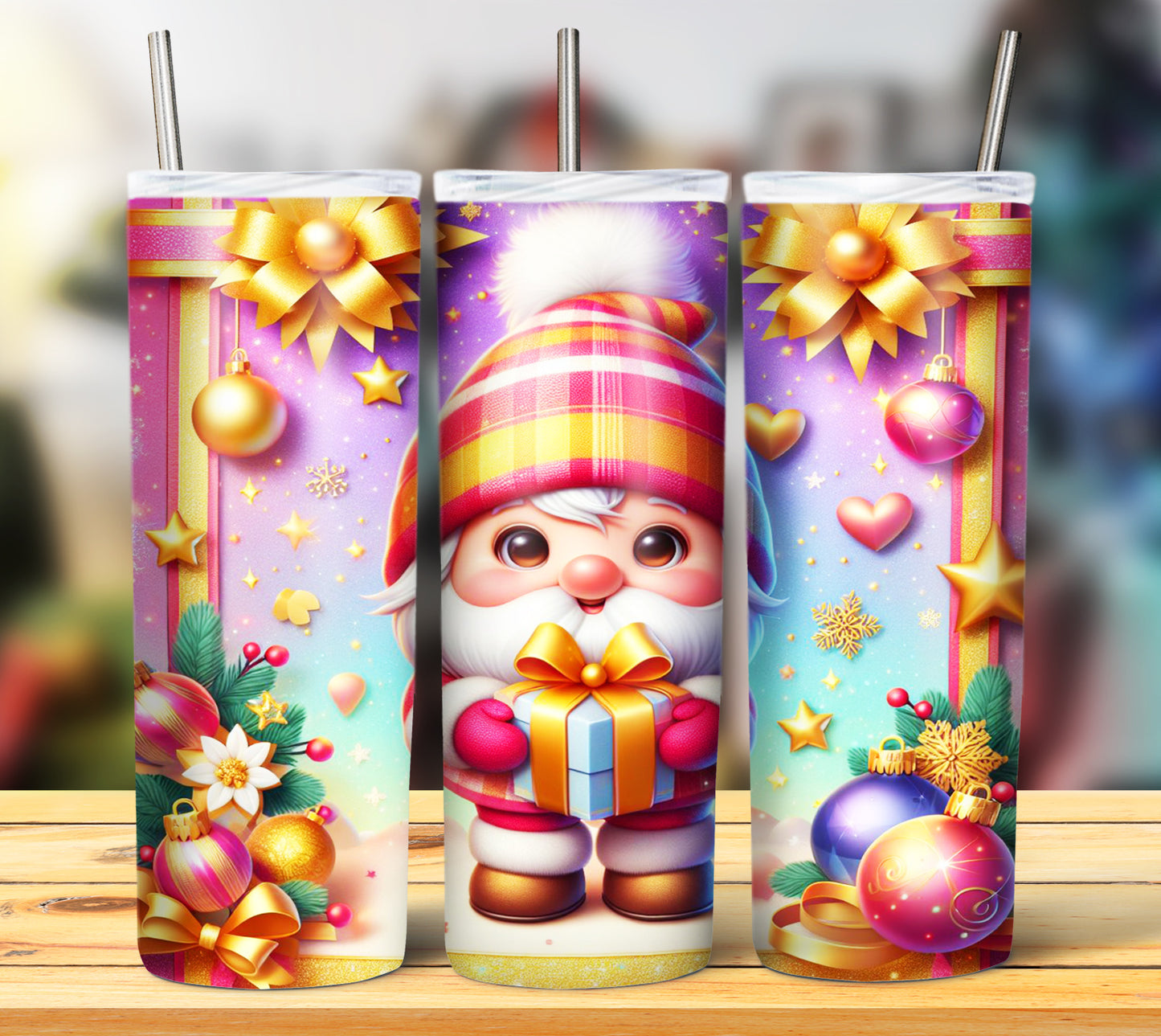 Christmas Gnomes Sublimation 20oz Images Bundle