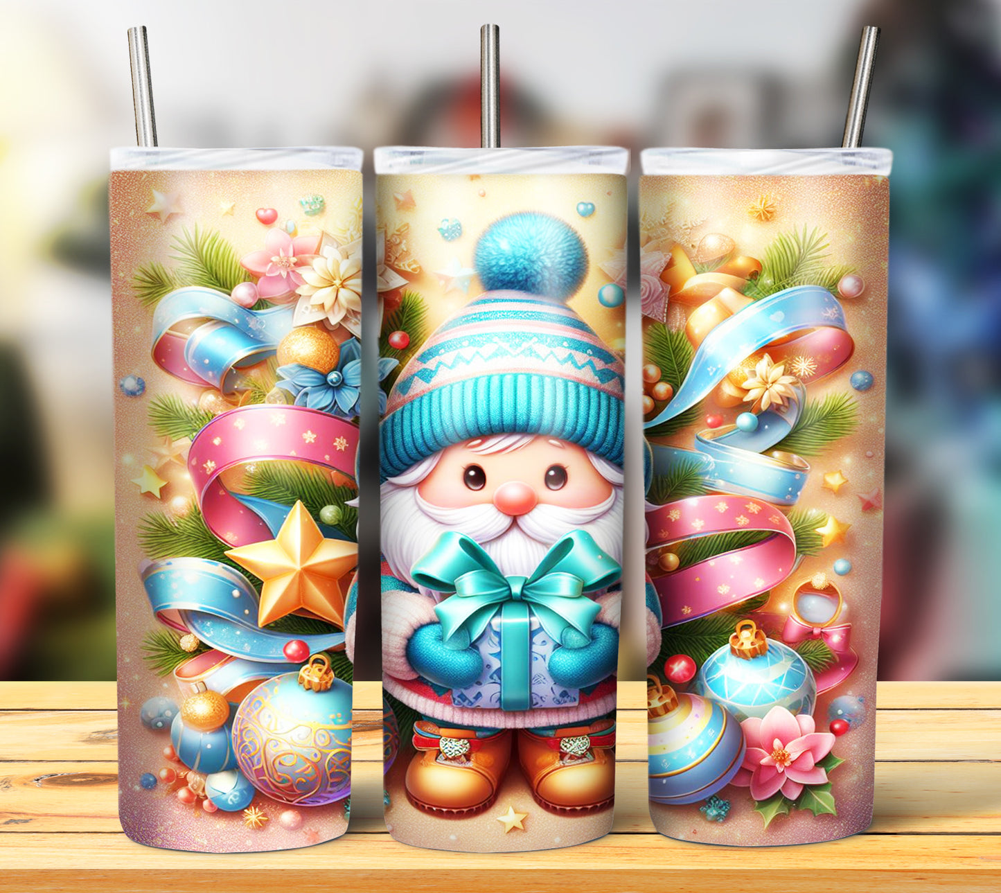 Christmas Gnomes Sublimation 20oz Images Bundle