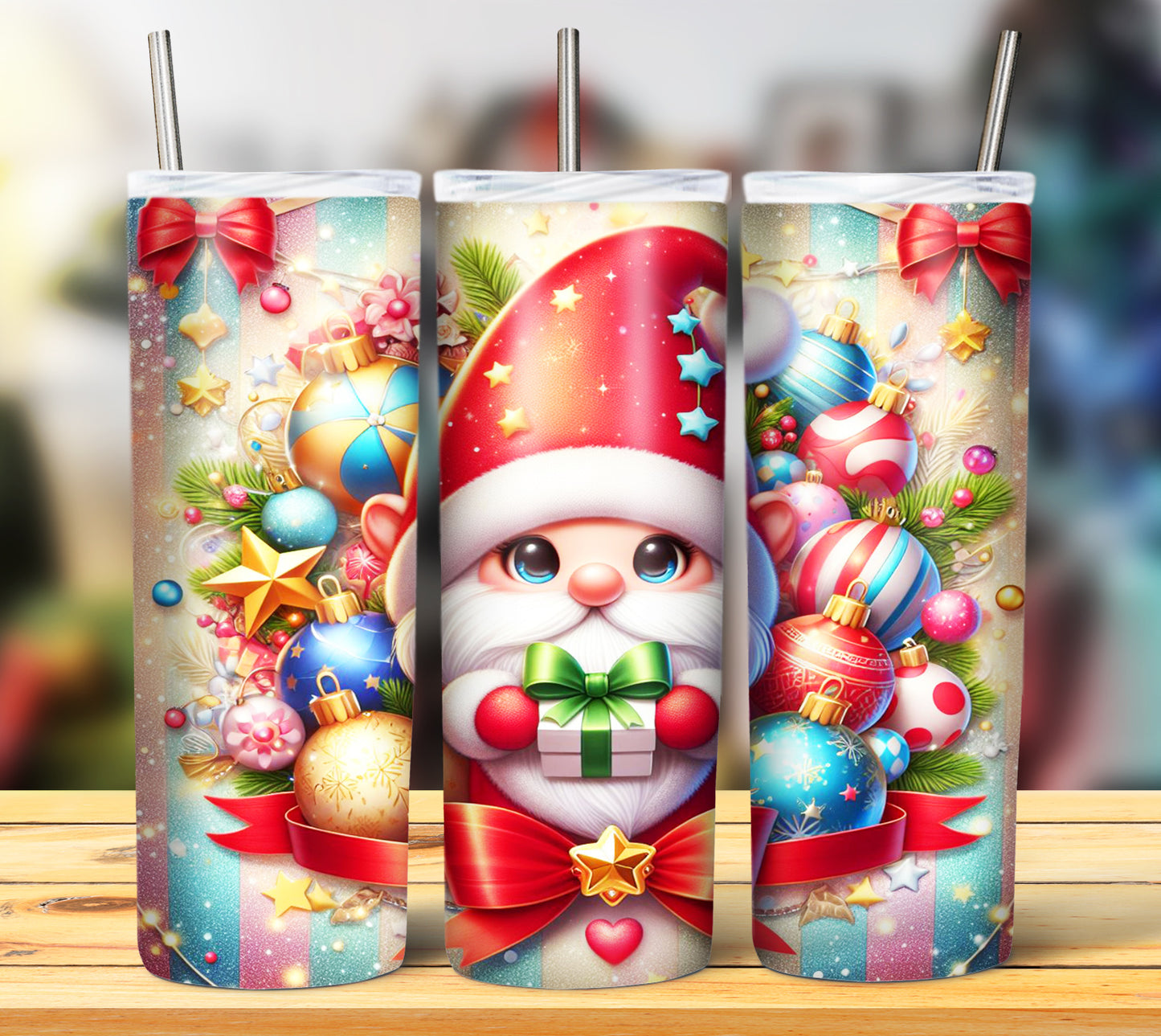 Christmas Gnomes Sublimation 20oz Images Bundle