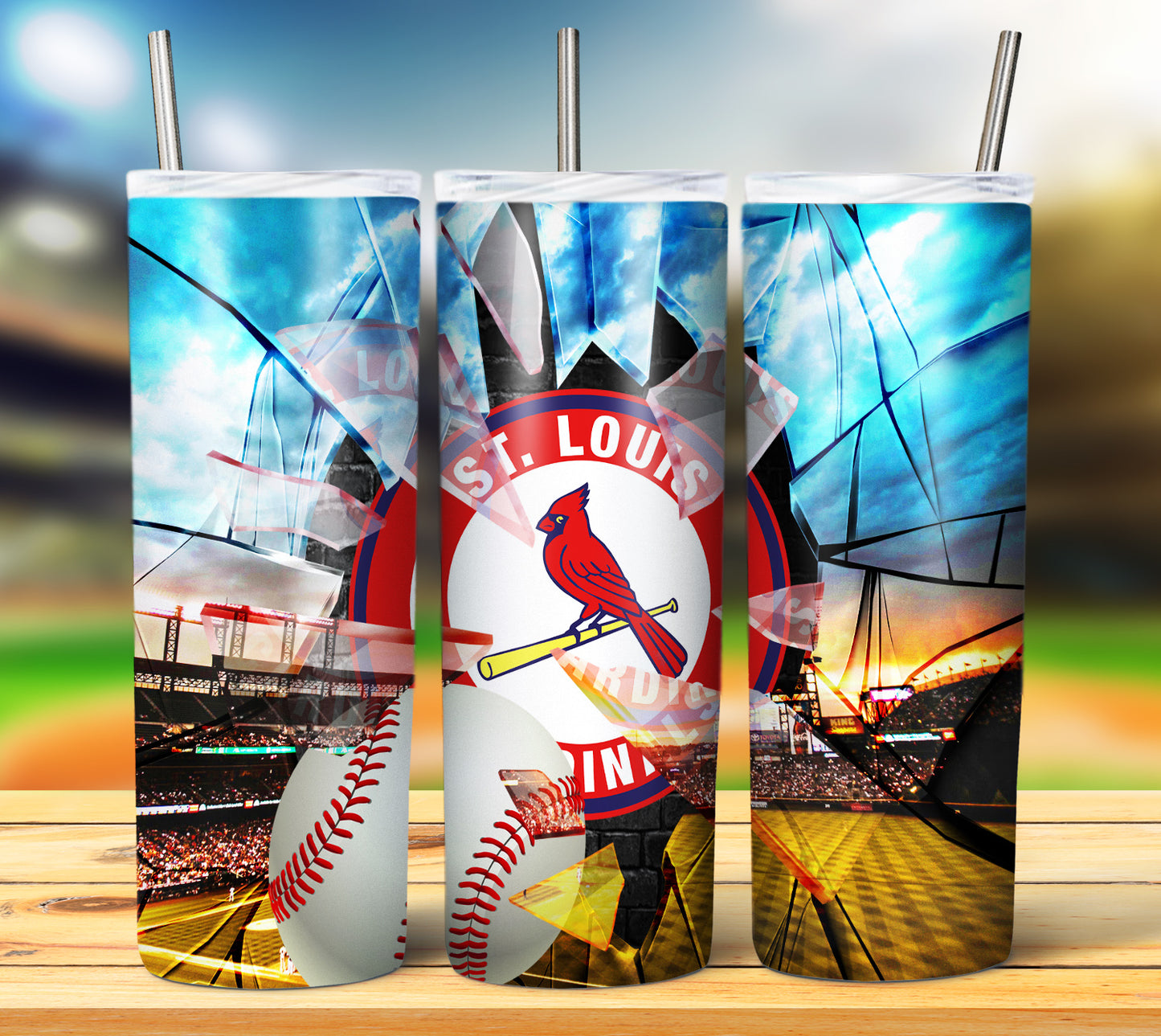 Baseball 20oz Sublimation Tumbler Image