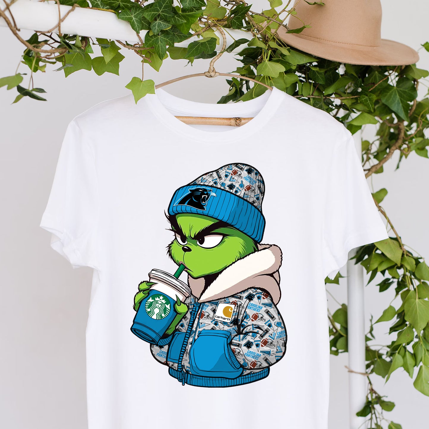 Christmas Grouch Football Sublimation T-Shirt Images / DTF