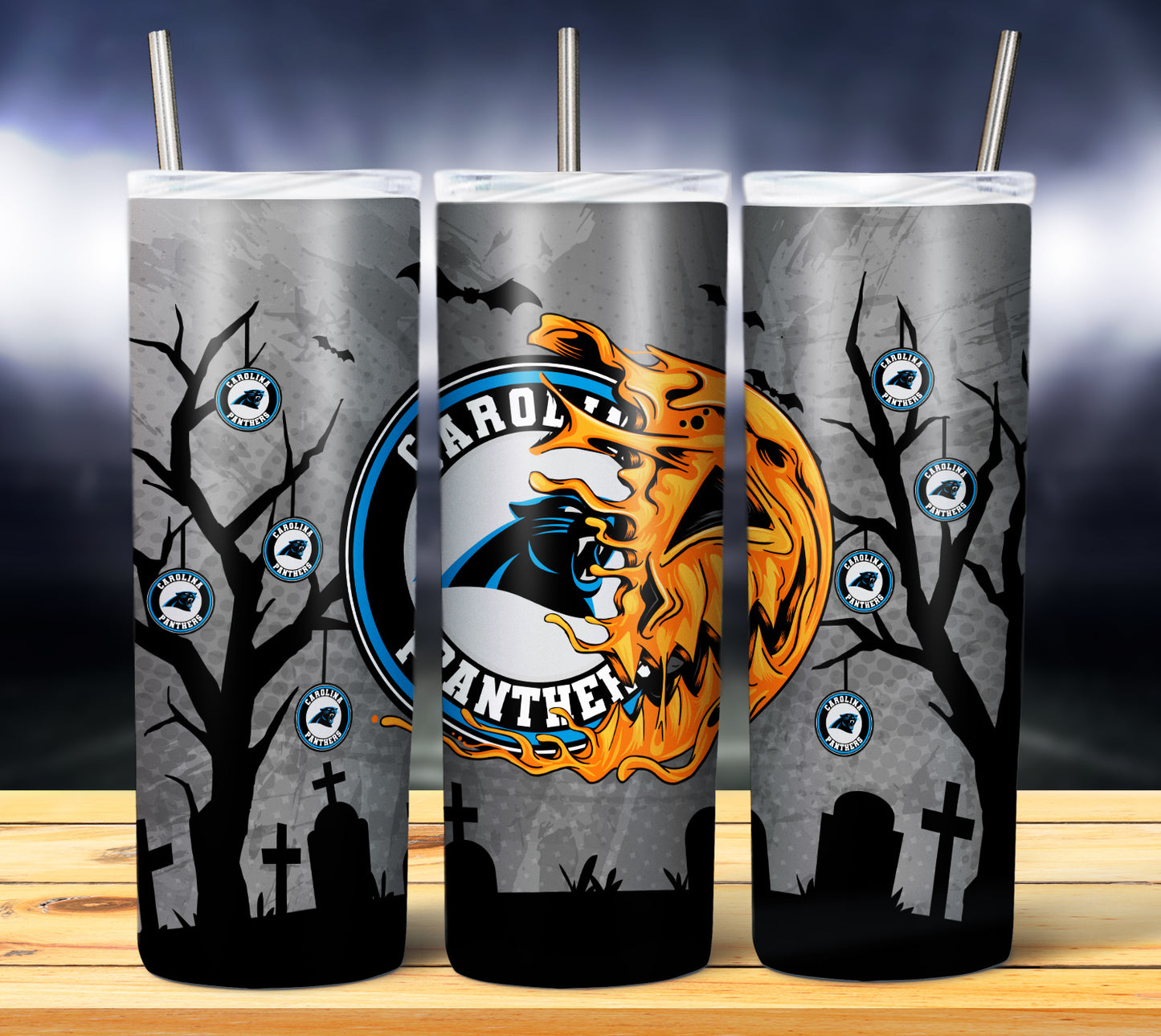 Jack o Lantern Football 20oz Sublimation Tumbler Image