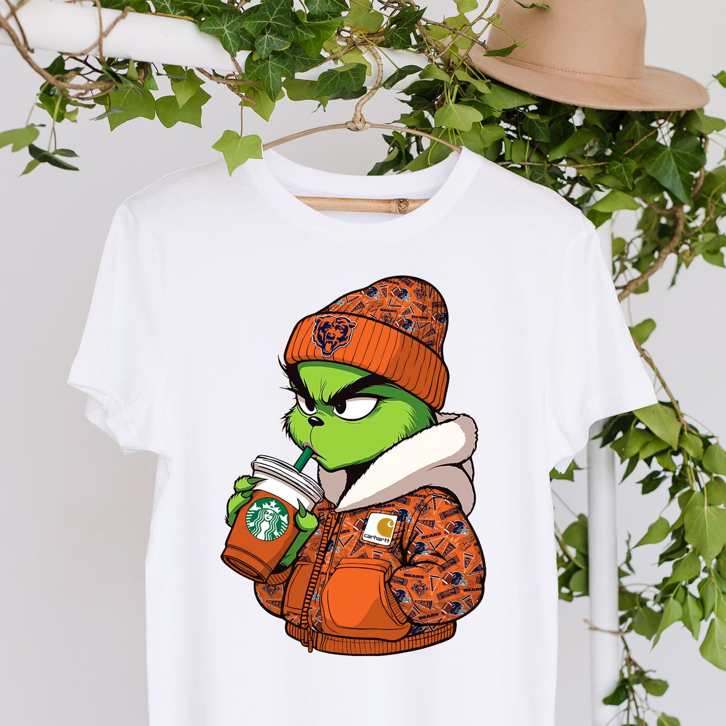 Christmas Grouch Football Sublimation T-Shirt Images / DTF