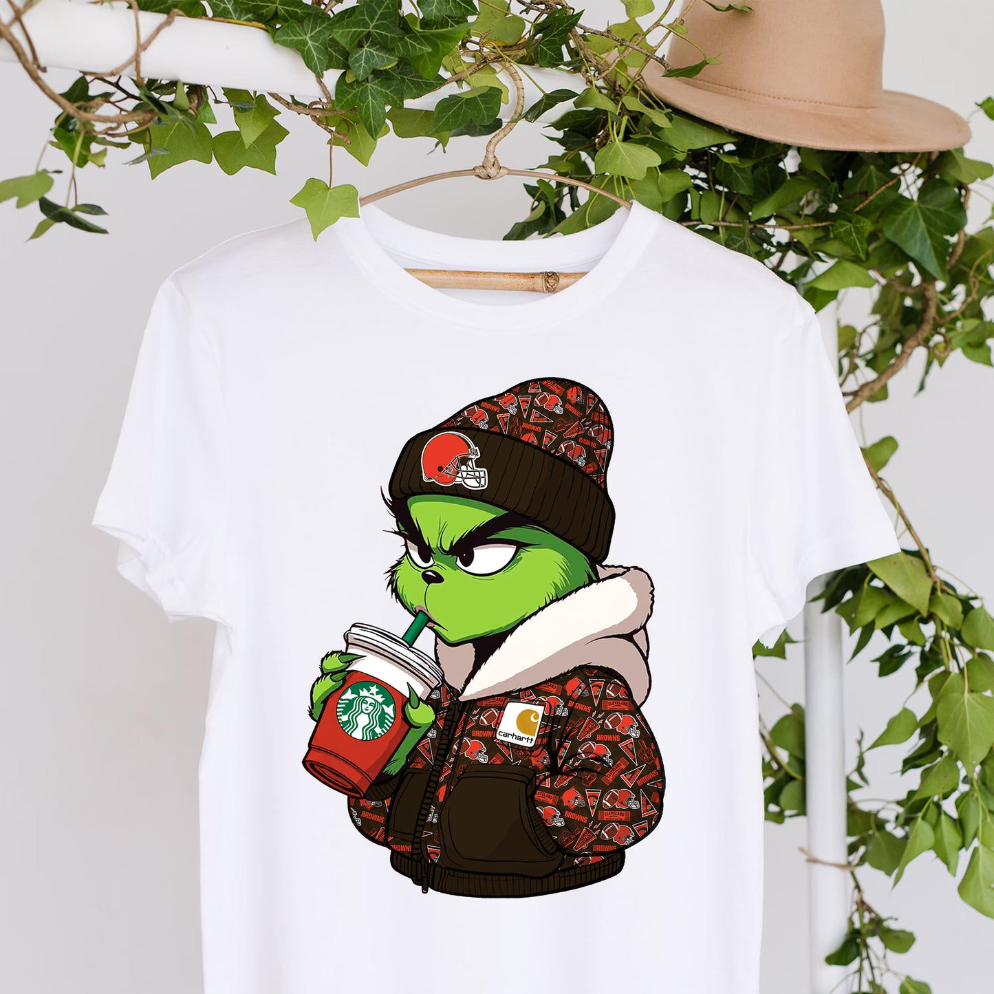 Christmas Grouch Football Sublimation T-Shirt Images / DTF