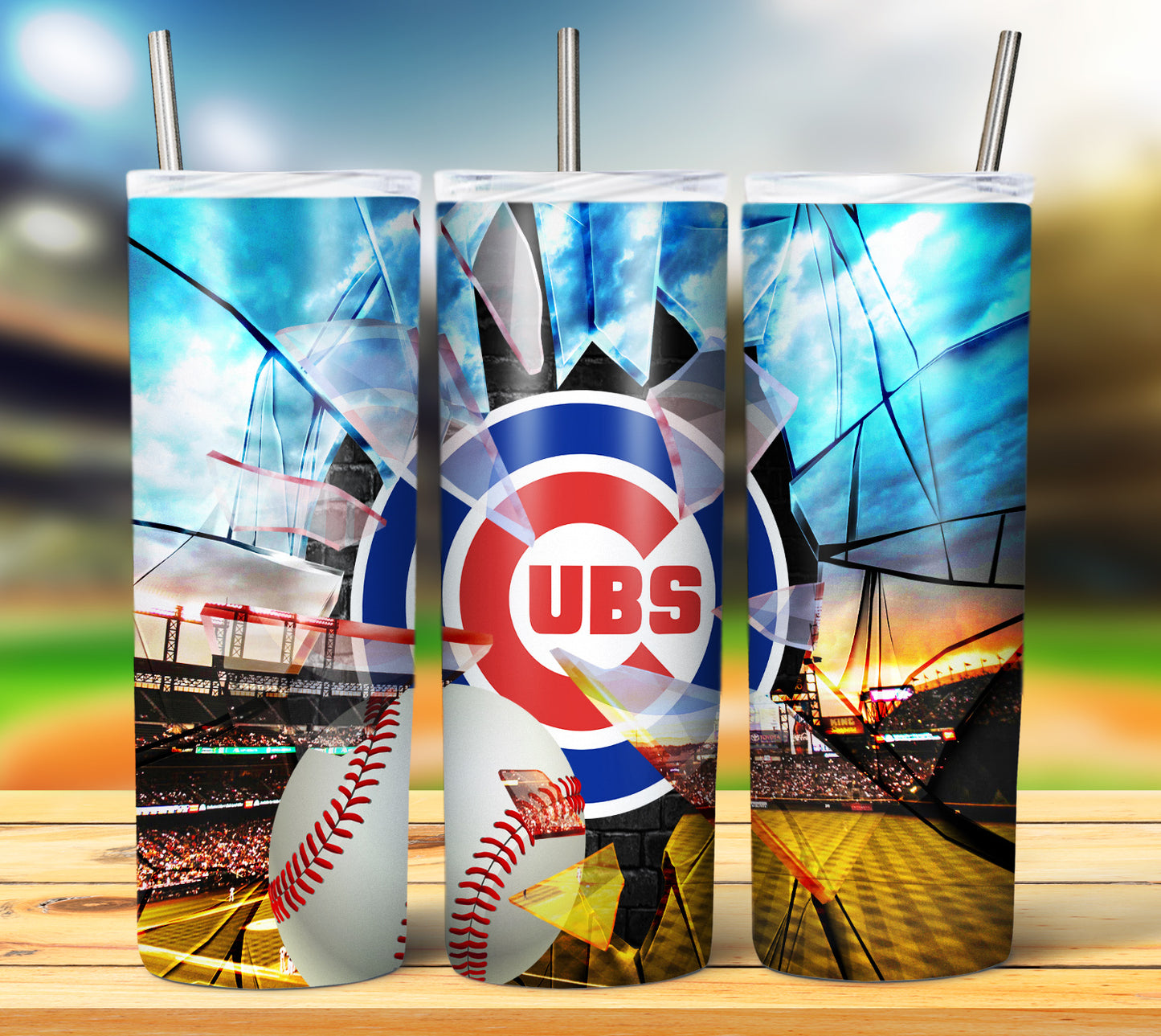 Baseball 20oz Sublimation Tumbler Image