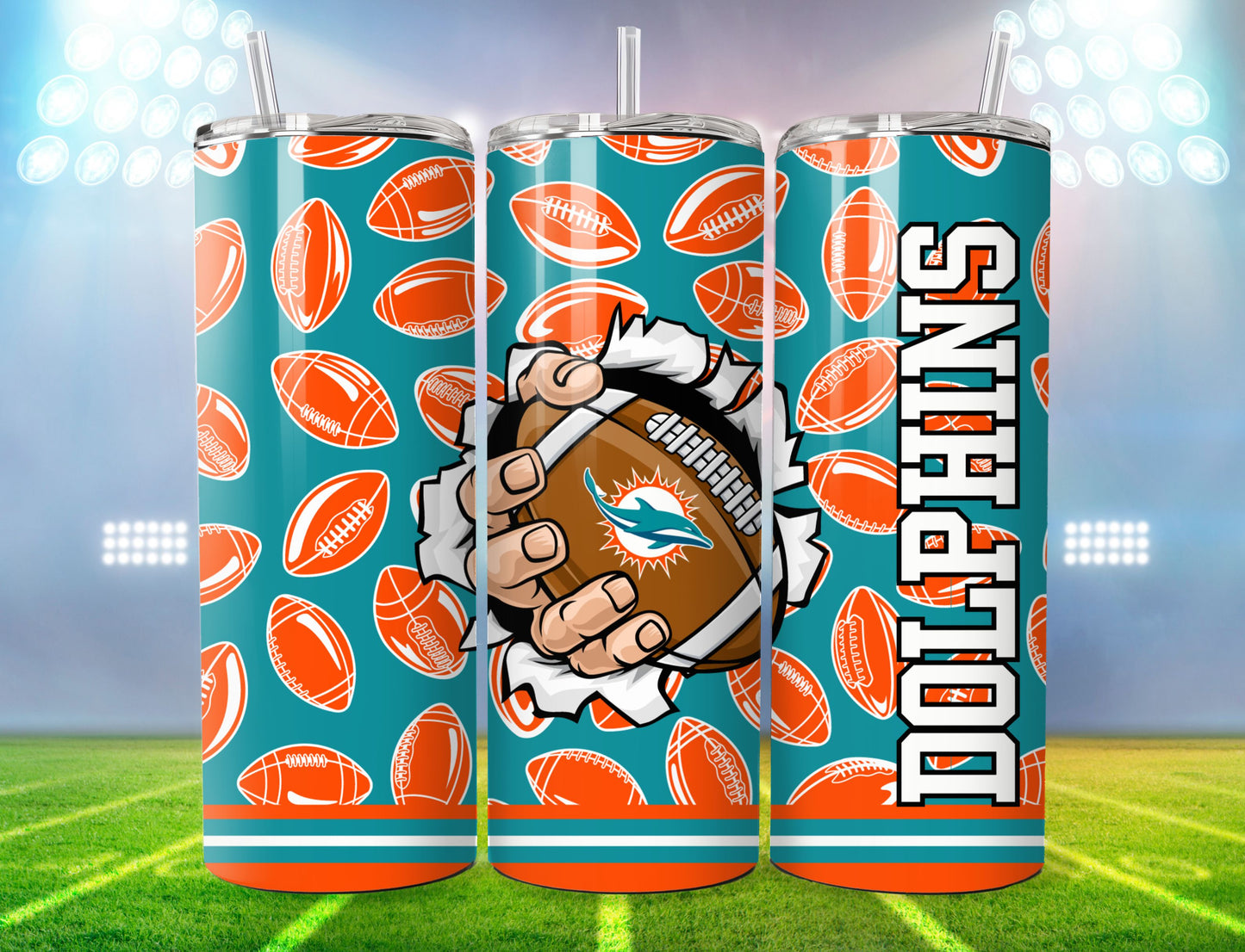 Football 20oz Sublimation Tumbler Image