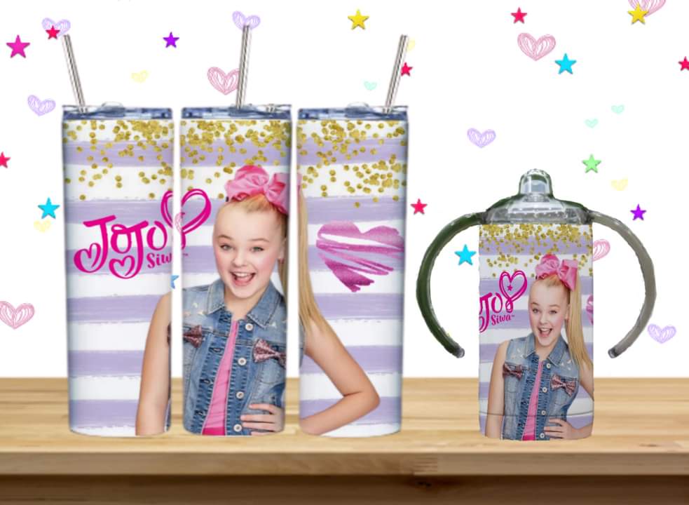 JoJo Kids Sublimation 12oz/15oz Tumbler/Sippy Cup Image Bundle