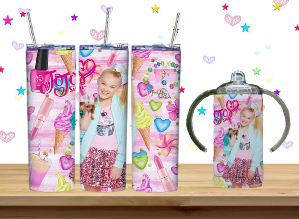 JoJo Kids Sublimation 12oz/15oz Tumbler/Sippy Cup Image Bundle