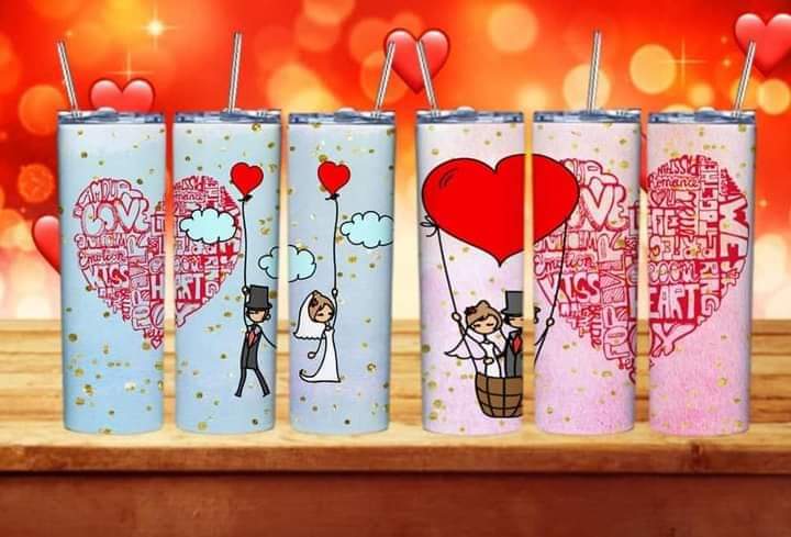 Cute Valentine Sublimation 20oz Tumbler/Mug/Pillow/T-Shirt Images Bundle