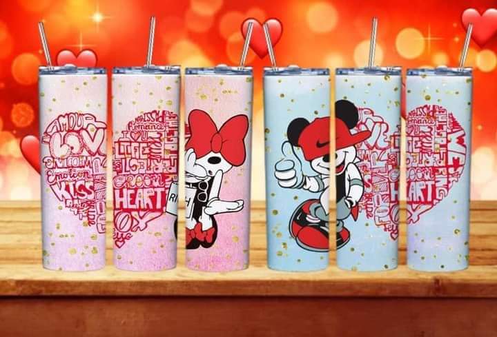 Cute Valentine Sublimation 20oz Tumbler/Mug/Pillow/T-Shirt Images Bundle