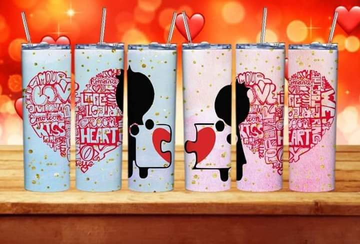 Cute Valentine Sublimation 20oz Tumbler/Mug/Pillow/T-Shirt Images Bundle