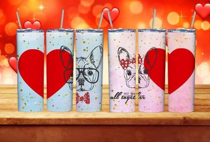 Cute Valentine Sublimation 20oz Tumbler/Mug/Pillow/T-Shirt Images Bundle