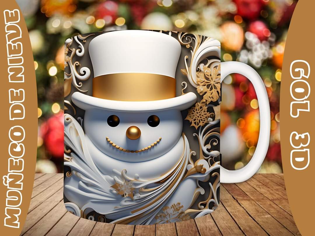 20+ Christmas SnoMan Sublimation Mug Images Bundle