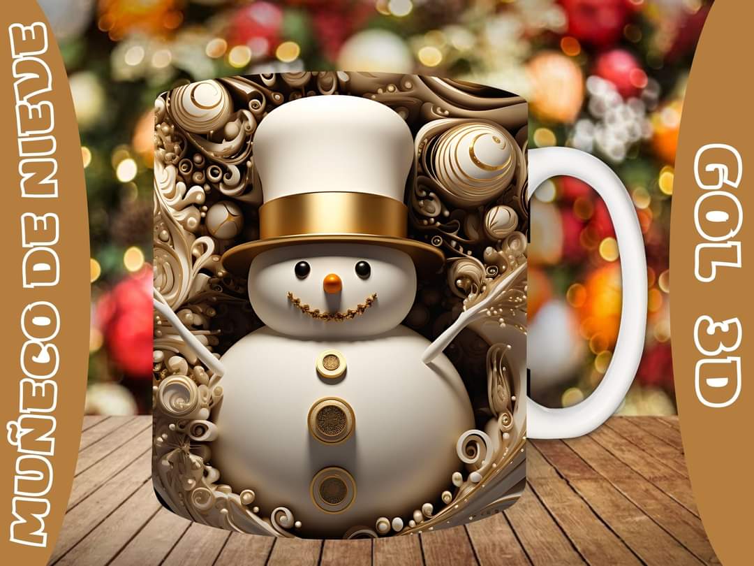 20+ Christmas SnoMan Sublimation Mug Images Bundle