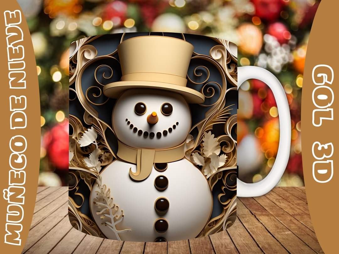 20+ Christmas SnoMan Sublimation Mug Images Bundle