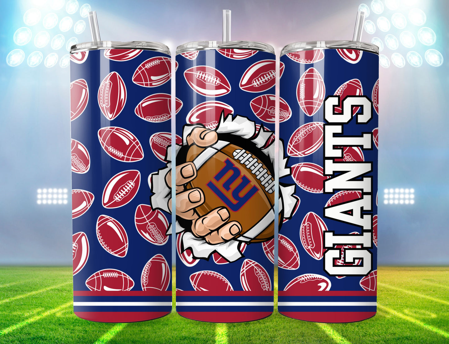 Football 20oz Sublimation Tumbler Image