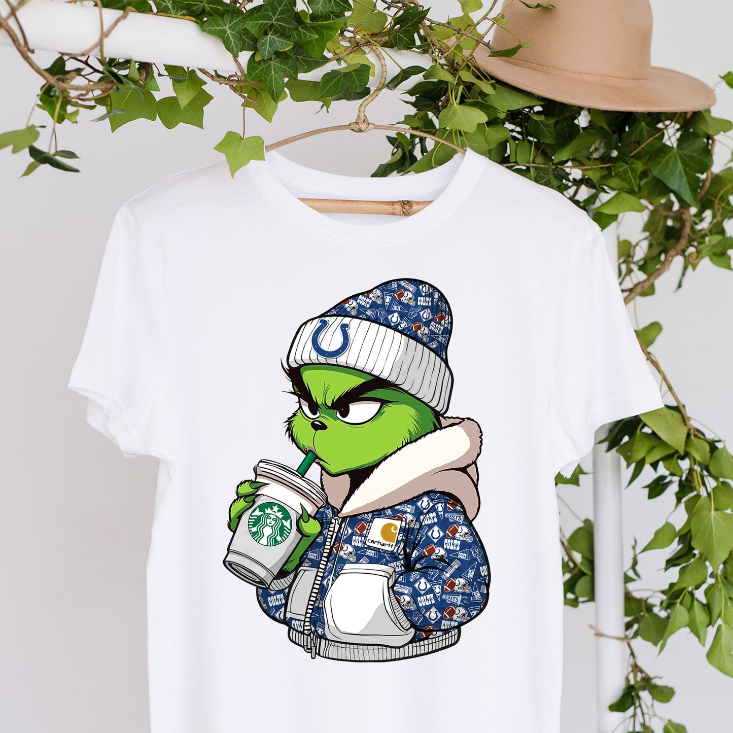 Christmas Grouch Football Sublimation T-Shirt Images / DTF