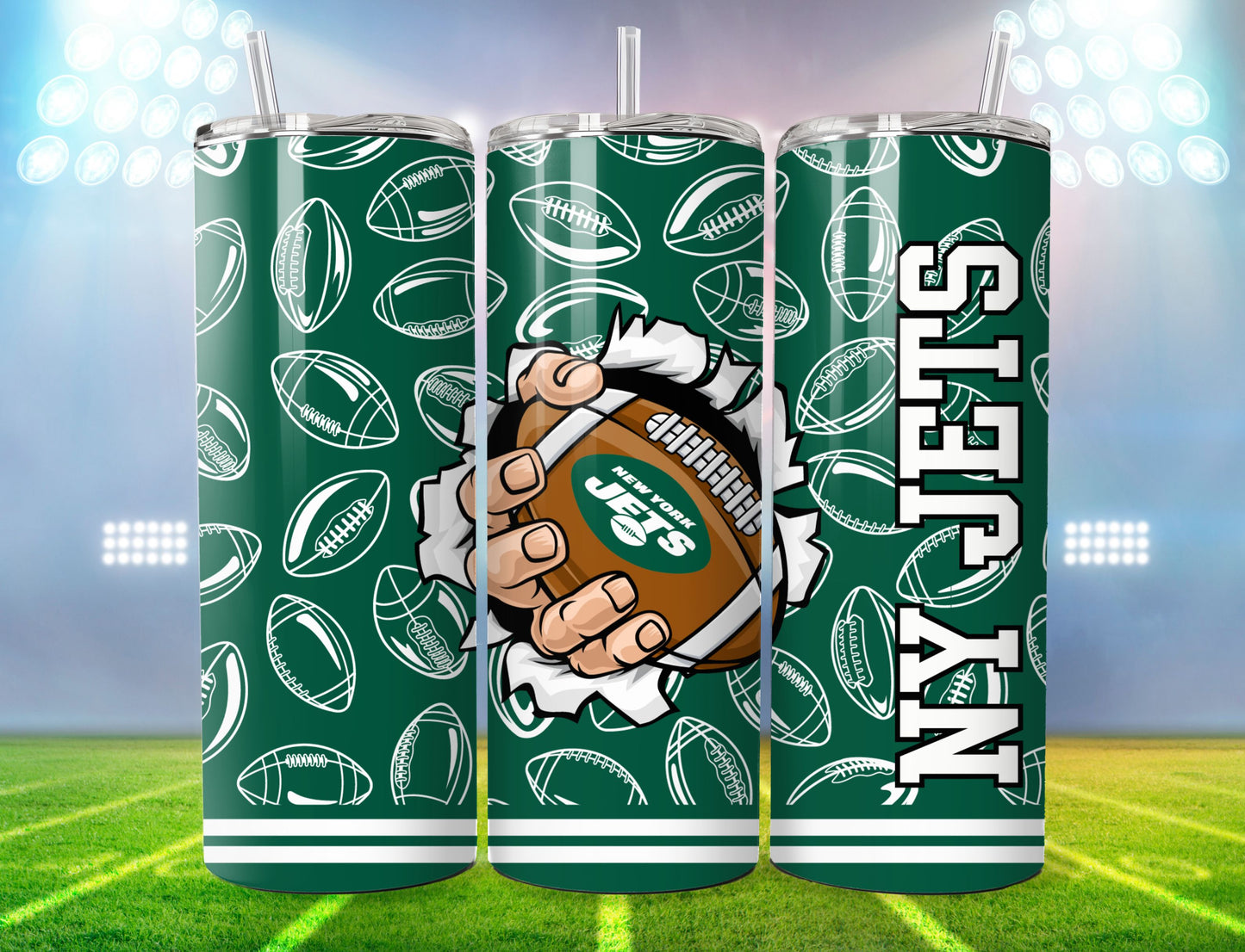 Football 20oz Sublimation Tumbler Image