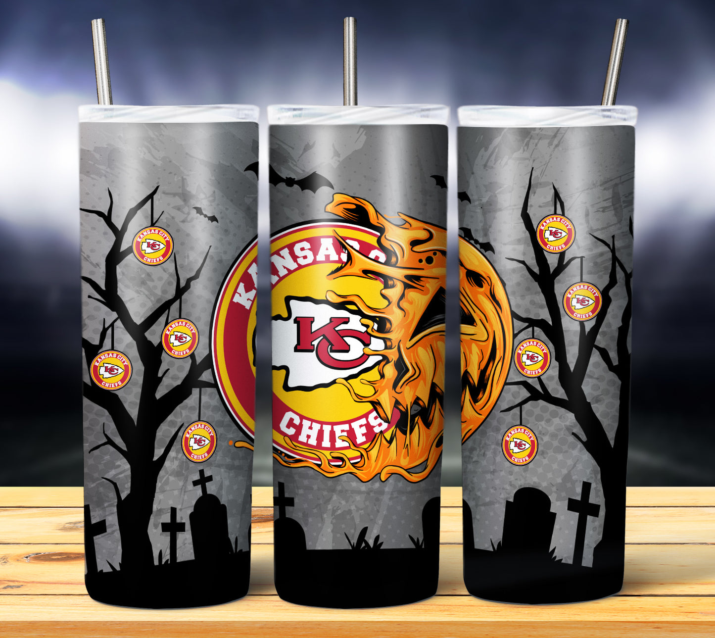 Jack o Lantern Football 20oz Sublimation Tumbler Image