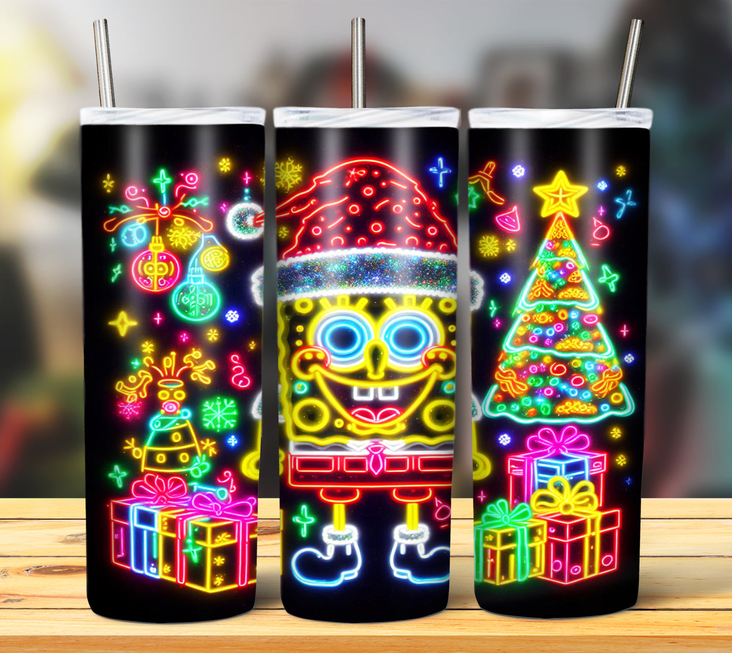 100+ Christmas LED Lights Sublimation 20oz Images Bundle