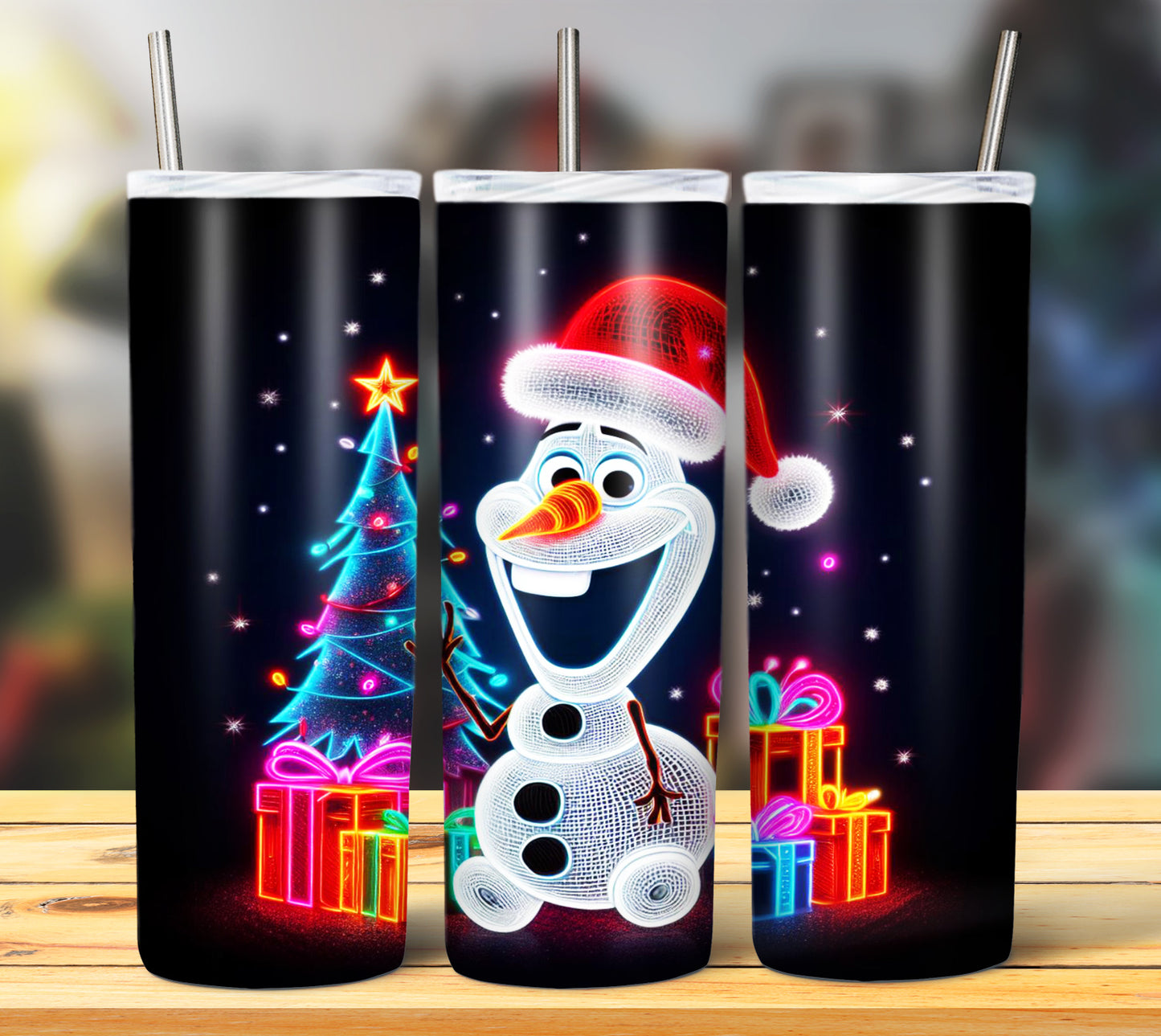 100+ Christmas LED Lights Sublimation 20oz Images Bundle