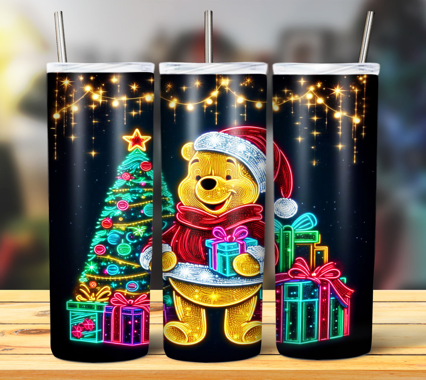 100+ Christmas LED Lights Sublimation 20oz Images Bundle