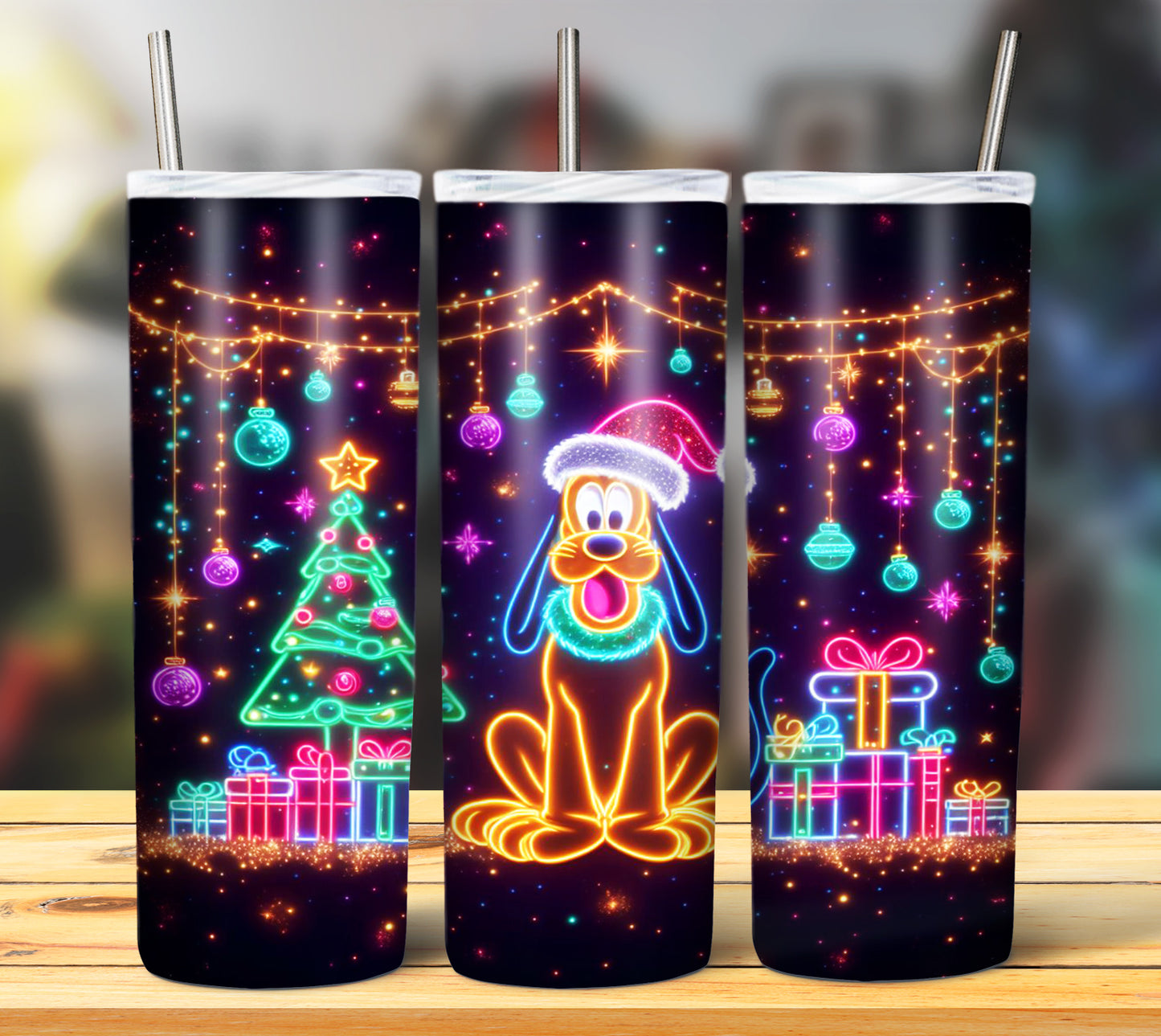 100+ Christmas LED Lights Sublimation 20oz Images Bundle