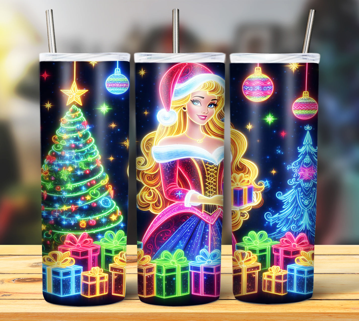 100+ Christmas LED Lights Sublimation 20oz Images Bundle