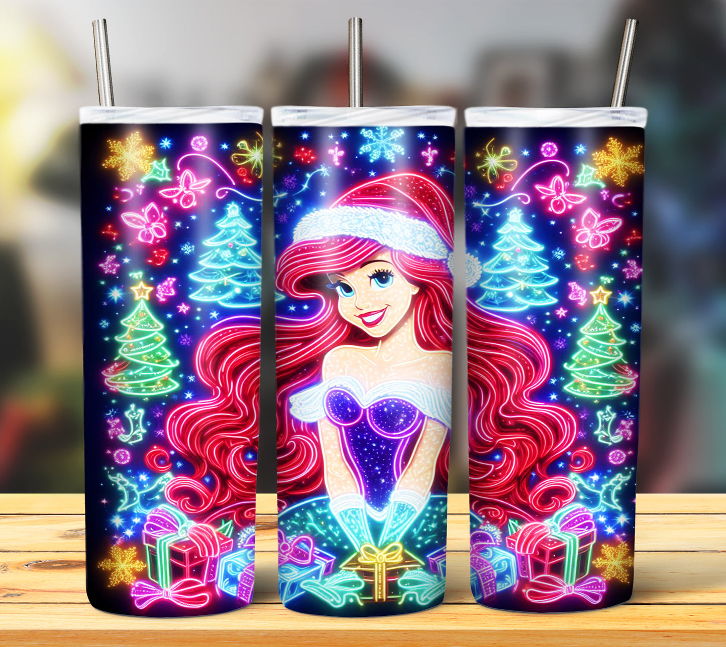 100+ Christmas LED Lights Sublimation 20oz Images Bundle