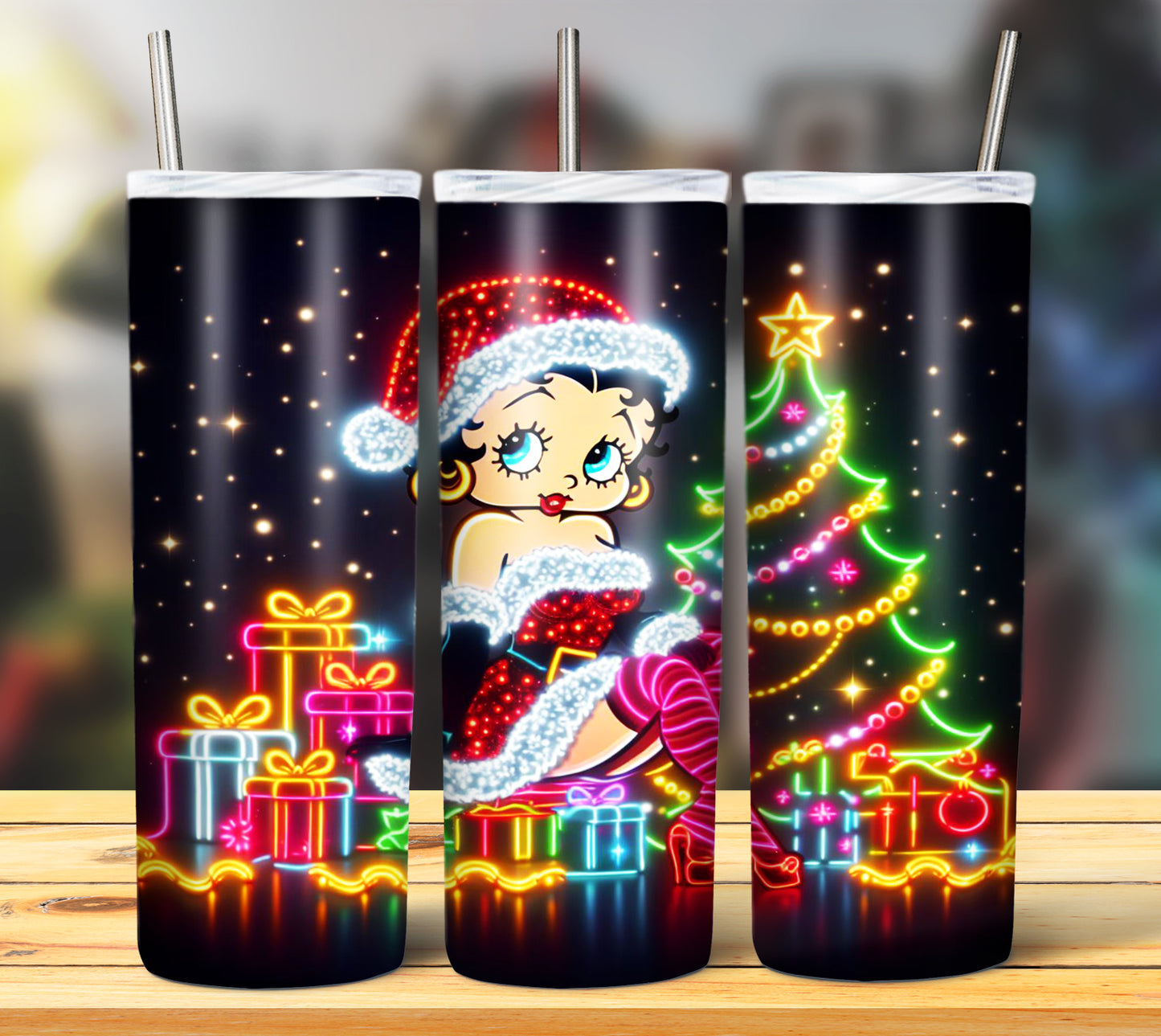 100+ Christmas LED Lights Sublimation 20oz Images Bundle