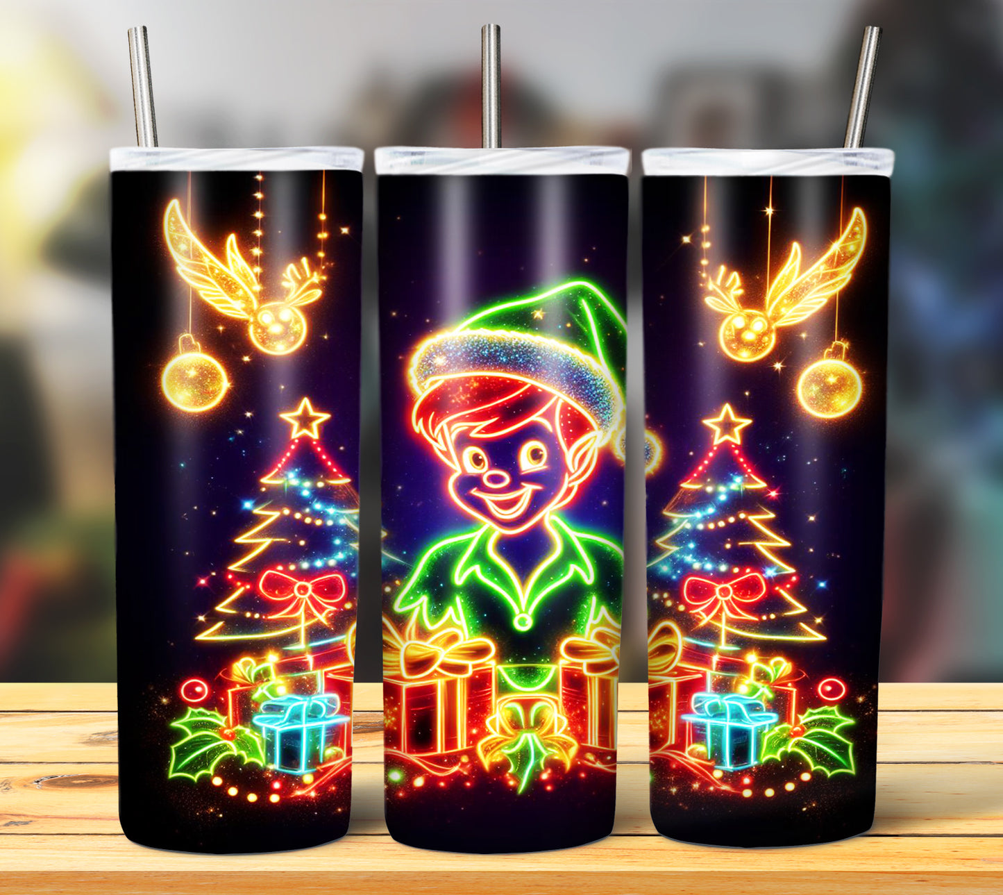 100+ Christmas LED Lights Sublimation 20oz Images Bundle