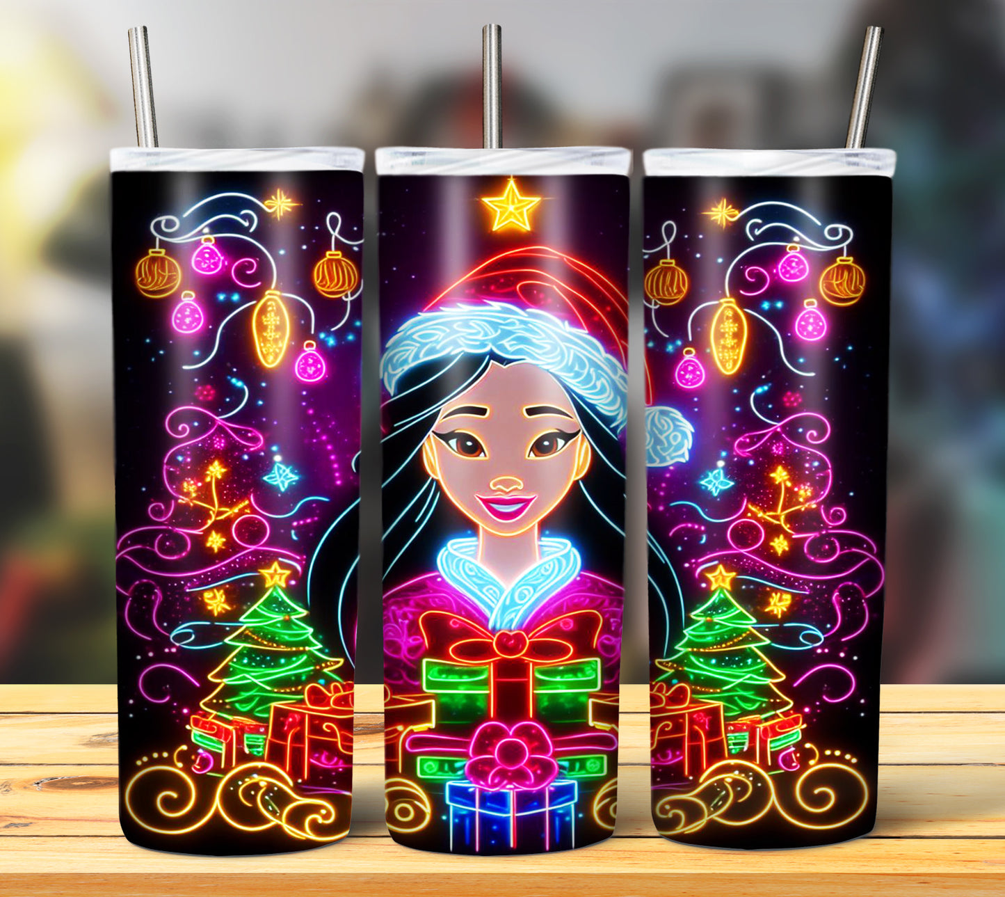 100+ Christmas LED Lights Sublimation 20oz Images Bundle