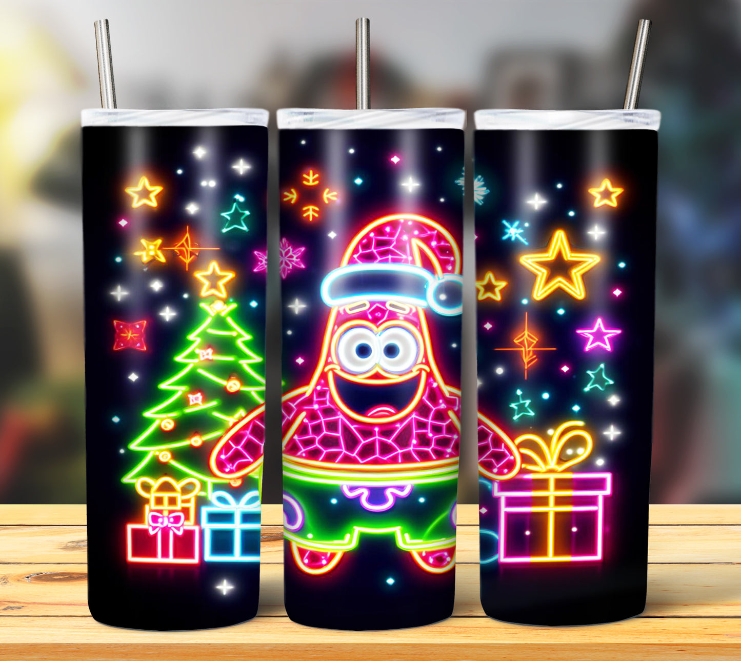 100+ Christmas LED Lights Sublimation 20oz Images Bundle