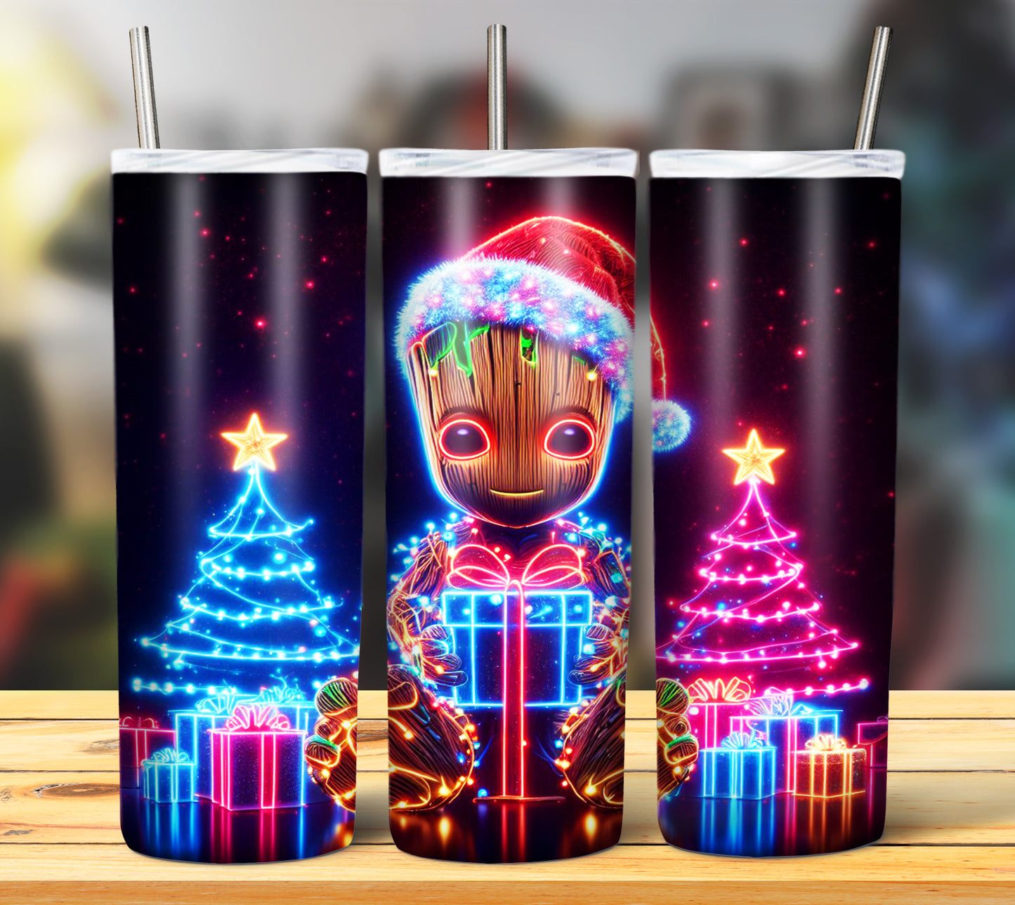 100+ Christmas LED Lights Sublimation 20oz Images Bundle